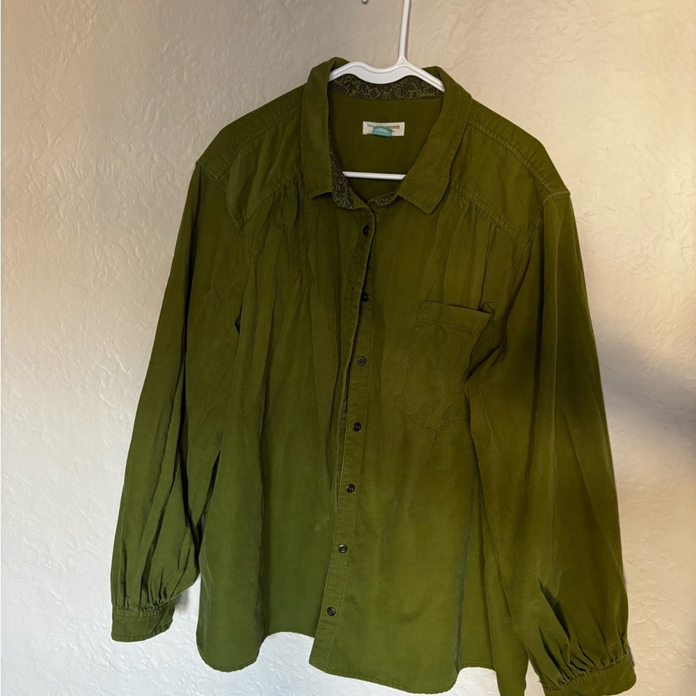 Pilcro Olive Green Shirt